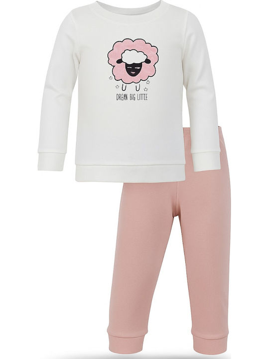 Venere Kinder Schlafanzug Winterlich White Pink