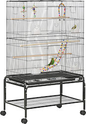 Pawhut Bird Cage Bird 79x49x79cm. Black