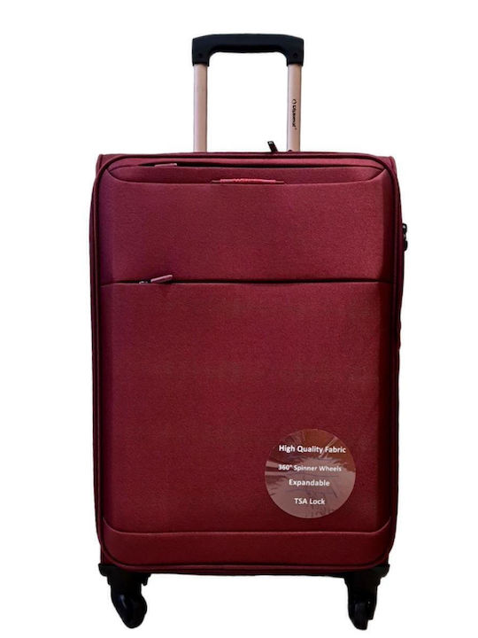 Diplomat Athens Collection 6040 Среден Куфар Бордо с 4 колела Височина 68см. ZC604