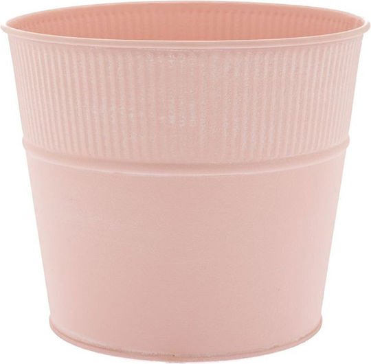 Iliadis Planter Metal Pink 18x18x16cm.