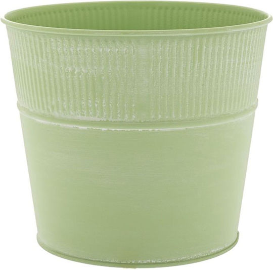 Iliadis Planter Metal Green 18x18x16cm.