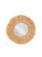 Iliadis Wall Mirror with Beige Wooden Frame Diameter 40cm 1pcs
