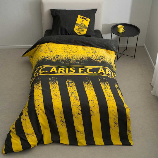 Vesta Home Set Kids Duvet Cover Single with Pillowcase Cotton Yellow-black 170x240cm