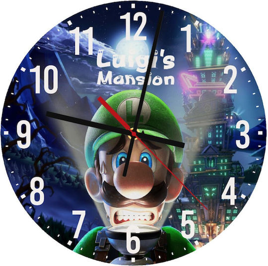 Koupakoupa Детски стенен часовник Luigi's Mansion Дърво 30εκ.