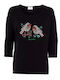 Braccialini Damen T-shirt Schwarz