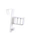 Tpster Wall Hanger Polyresin 2 Hooks White 4.7x14cm
