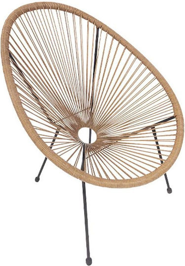 Outdoor-Sessel Rattan Morena Coffee 70x74x85εκ.