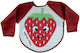 Baby Bibs Ποδιά Υφασμάτινη με Μανίκια Κόκκινη