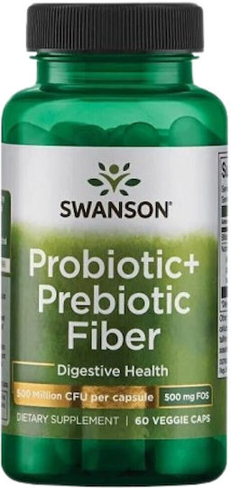 Swanson Probiotic+ Prebiotic Fiber Probiotice 60 capsule veget