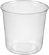 Ecocraft Disposable Plastic PET Tableware for Salads Transparent 25pcs