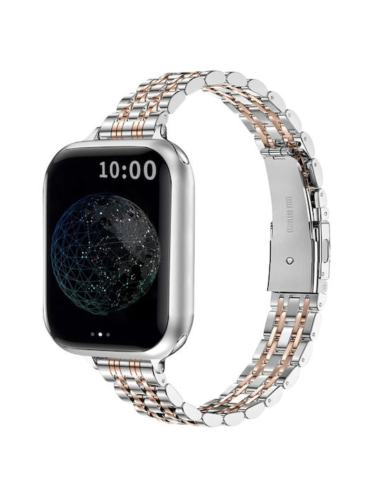 Strap Stainless Steel Silver-Rose Gold (Apple Watch 38/40/41/42mm)