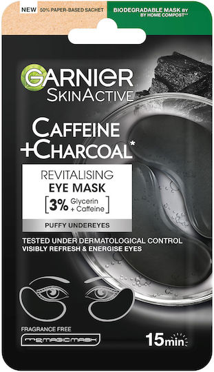 Garnier Skinactive Patches Ματιών για Λάμψη με Ενεργό Άνθρακα 5gr