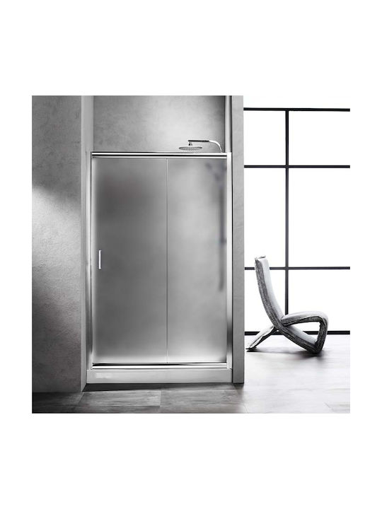Sanitec Duschwand für Dusche mit Aufklappbar Tür 70x180cm Chrom