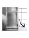 Sanitec Duschwand für Dusche mit Aufklappbar Tür 70x180cm Chrom