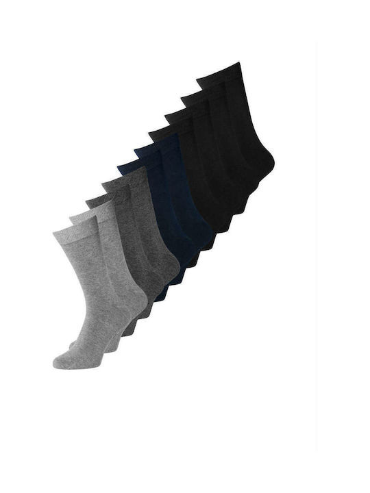 Jack & Jones Κάλτσες ΓΚΡΙ ΣΚΟΥΡΟ 10Pack