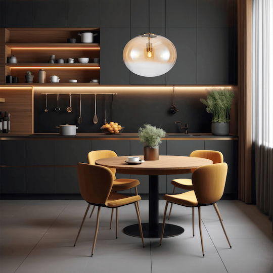 Eko Light Campania Κρεμαστό Φωτιστικό Χρυσό με Ντουί E27