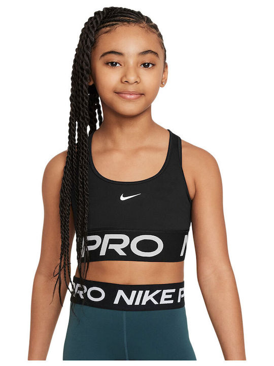 Nike Dri-Fit SWOOSH Γυναικείο Αθλητικό Μπουστάκι Μαύρο