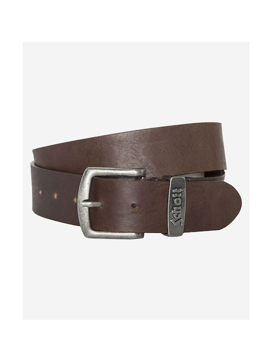 Schott Men's Leather Belt Brown