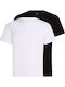 Herren Unterhemden Black/White 2Packung