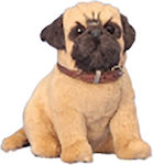 Cățeluș de Pluș Pug 11 cm.