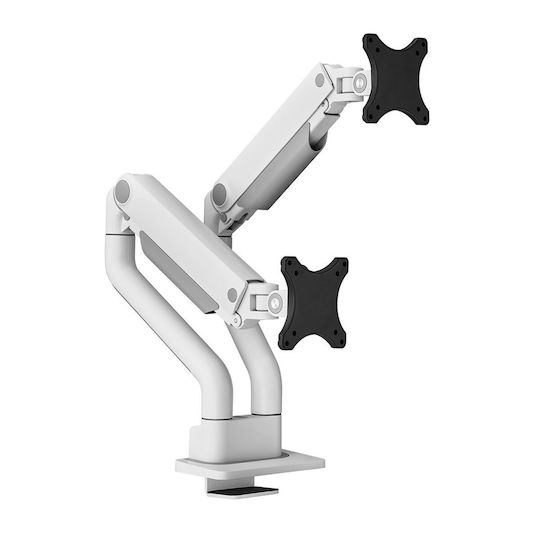 Neomounts Neomounts Stand Desk Mounted for 2 Monitors up to 17" with Arm White