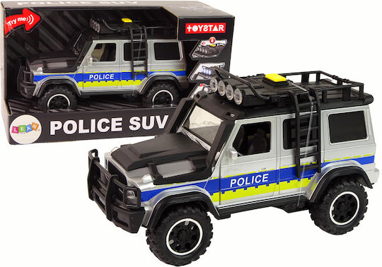 Lean Toys Off Road Spielzeugauto 1:14 Polizei Pull Back für 3+ Jahre