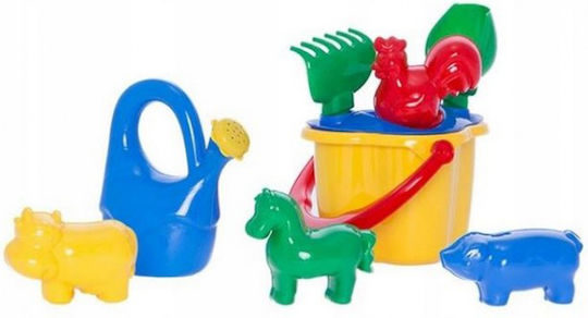 Set Jucării Plajă Bej 23.5cm 9buc