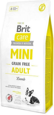 Brit Care 7kg Dry Food Grain Free for Adult Dogs of Small Breeds with Lamb