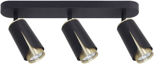 Eko Light Triple Spot with Socket GU10 in Black Color