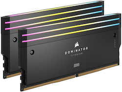 Corsair Dominator Titanium RGB 48GB DDR5 RAM με 2 Modules (2x24GB) και Ταχύτητα 7200 για Desktop