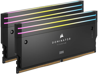 Corsair Dominator Titanium RGB 48GB DDR5 RAM with 2 Modules (2x24GB) and 7200 Speed for Desktop