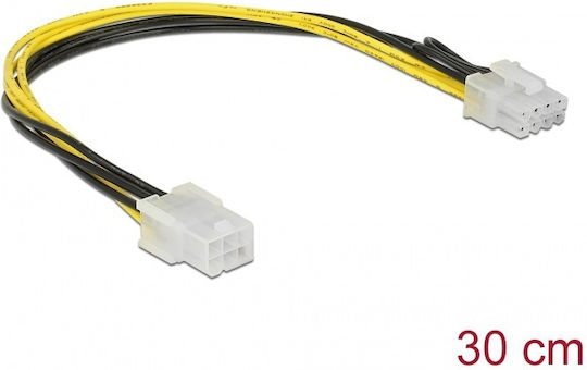 DeLock 8pin F M 85535 6-Pin PCIe - 8-Pin PCIe Cable 0.3m 85535