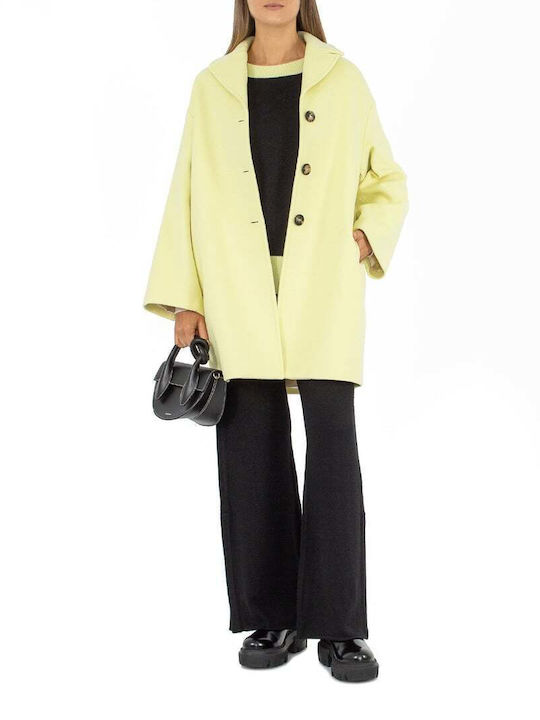 Sfizio Women's Midi Coat Yellow