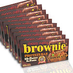 Fit & Shape Choco Chef's Brownie Bars with 23gr Protein & Flavor Caramel Chocolate Almond Pecans 12x100gr