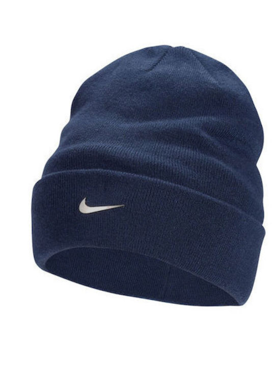 Swoosh Beanie Unisex Σκούφος Πλεκτός σε Μπλε χρώμα