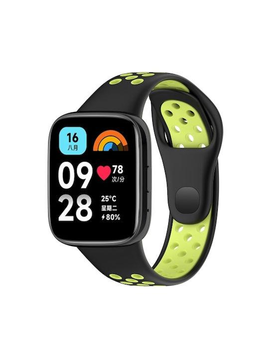 Δίχρωμο Με Τρύπες Strap Silicone Black (Redmi Watch 3 Active)