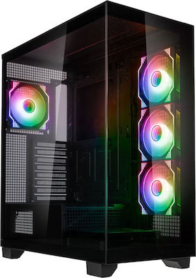 Kolink Unity Arena Gaming Midi Tower Κουτί Υπολογιστή με RGB Φωτισμό Μαύρο