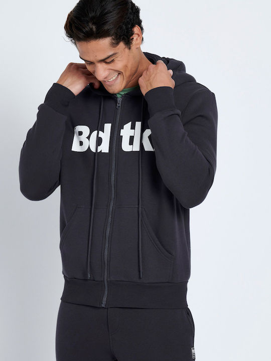 BodyTalk Hooded Cardigan in Charcoal