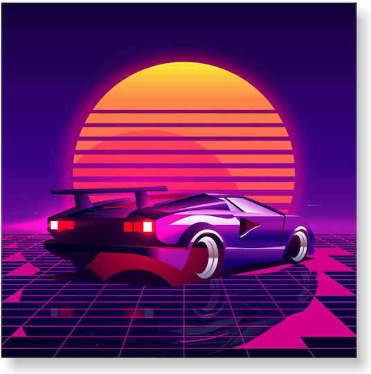 Fritzyart Lamborgini Κάδρο Μεταλλικό 30x30cm