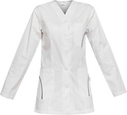 bwell Unisex Halat medical de pansament Alb