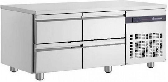 Inomak Edelstahl Kühltisch mit Schublade und Kühlaggregat L134xB70xH64cm