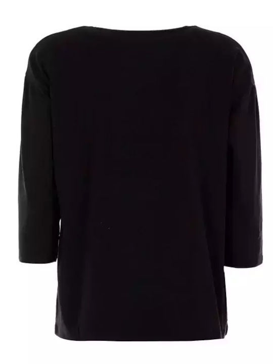 Braccialini Women's Blouse with 3/4 Sleeve Black