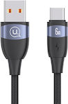 Usams Us-sj630 Braided USB 2.0 Cable USB-C male - USB-A Black 1.2m (SJ630USB01)