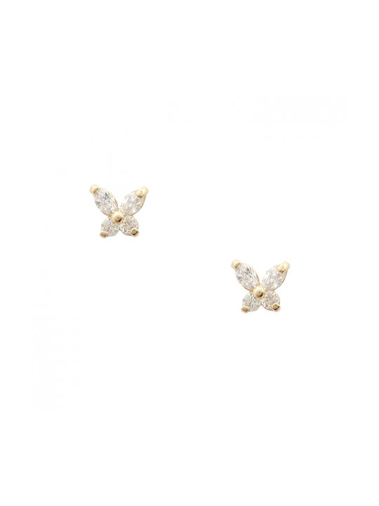 Polytimo Earrings made of Gold 14K with Stones