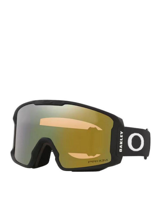 Oakley Line Miner M Mască de Schi și Snowboard pentru Adulți Neagră cu Lentilă Neagră