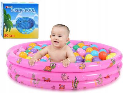 INTIME Kinder Pool PVC Aufblasbar Rosa