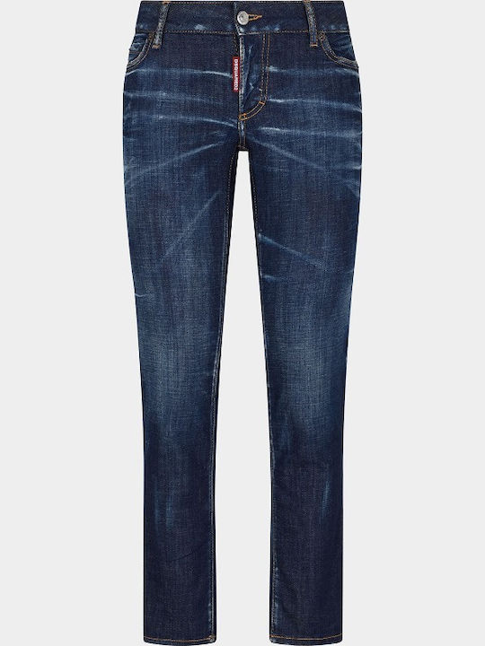 デニム・ジーパン DSQUARED2 Woman Jeans Blue S75LB1013S30664 470 Dsquared2 Women's Jean Trousers Dark Gin S75LB1013S30664-470