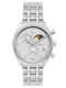 Edox Men's Watch 42mm Chronograph Battery with Silver Stainless Steel Bracelet