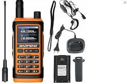 Baofeng Uv-17e Walkie Talkie 5W με Έγχρωμη Οθόνη Σε Πορτοκαλί Χρώμα
