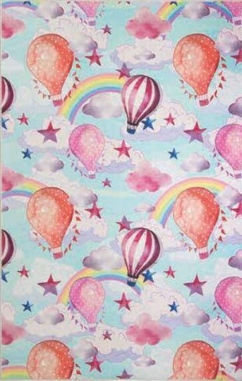 Viokarpet Детско килимче Памучно Светлосин 160x230см